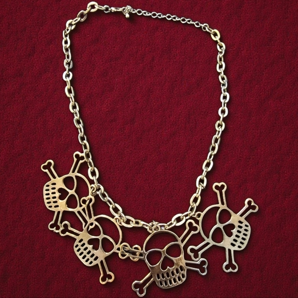 Defy Gold Skull Necklace